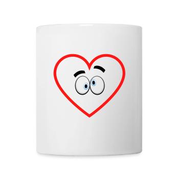 confused heart comicstyle sticker sticker - Mug - white - Front