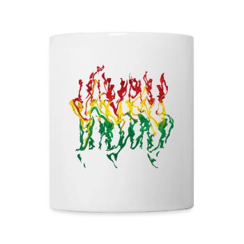 Vivid Reggae Flame Illustration Reggae - Mug blanc - blanc - Devant