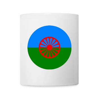 autocollant rond drapeau du peuple roumain idée cadeau - Mug blanc - blanc - Devant