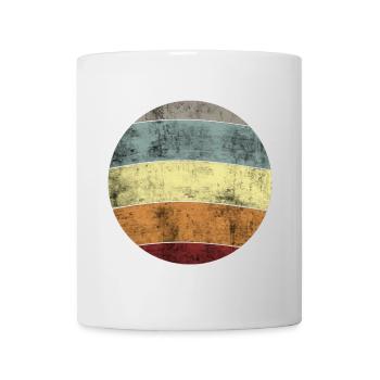 Conception abstraite de ruban vintage - Mug blanc - blanc - Devant