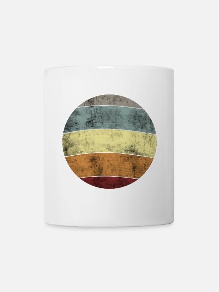 Abstraktes Vintage Farbband Design - Tasse - Weiß