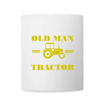 Never underestimate an old man with a tractor - Mug - white - Front