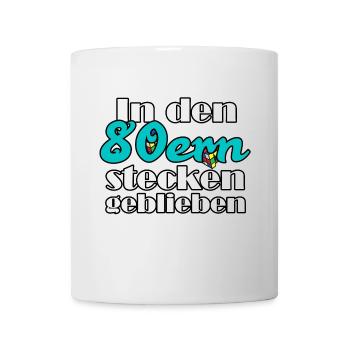 80 80er Nostalgie Fan Retro Sprüche - Tasse - Weiß - Vorne