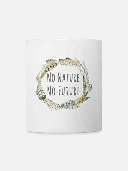 No Nature No Future Plumes - Mug blanc - blanc