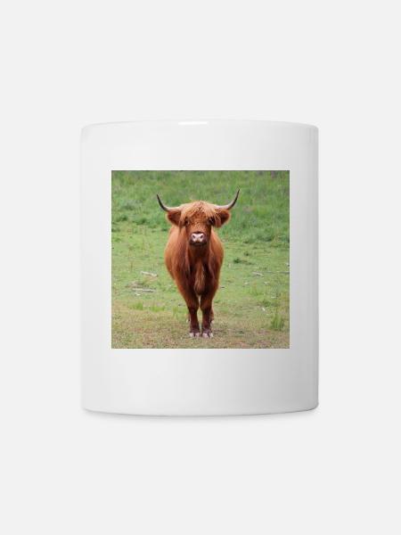 Hochlandrind Kuh Kühe Rinder Landwirt Bauern - Tasse - Weiß