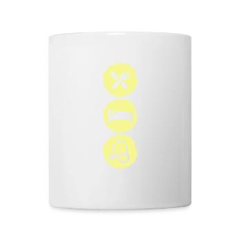Manger dormir médecin médecin médecin spécialiste Médecin d’urgence - Mug blanc - blanc - Devant