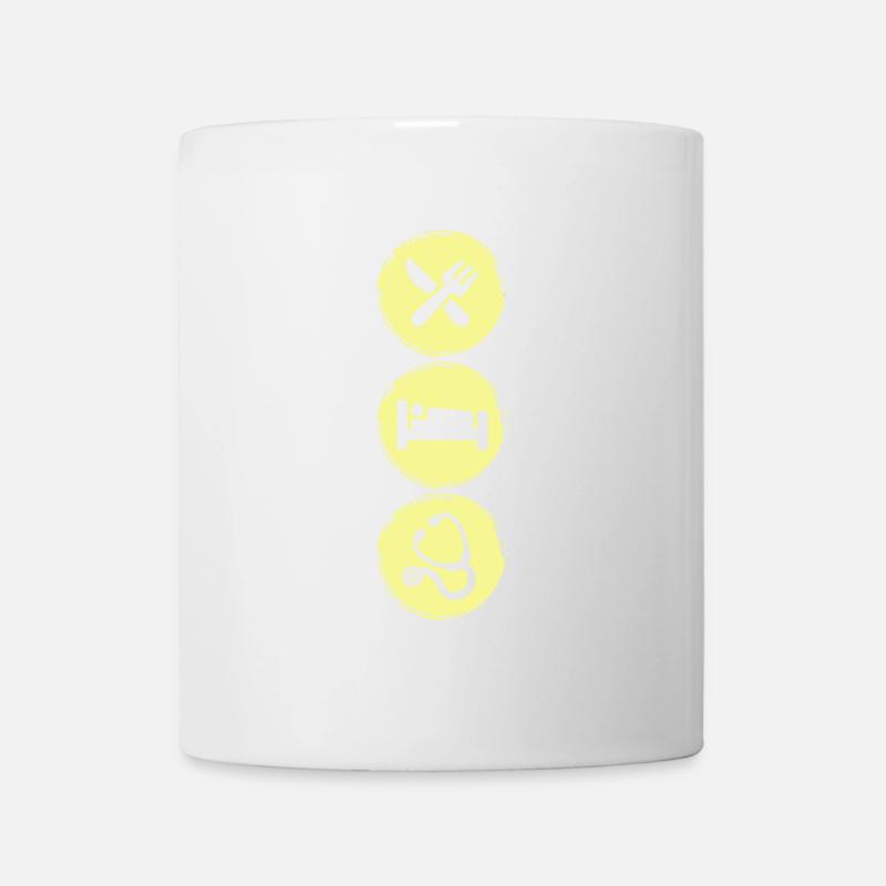 Manger dormir médecin médecin médecin spécialiste Médecin d’urgence - Mug blanc - blanc