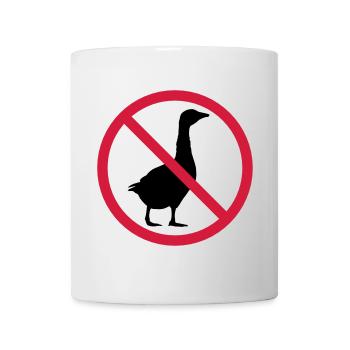 Goose forbidden sign - Mug - white - Front