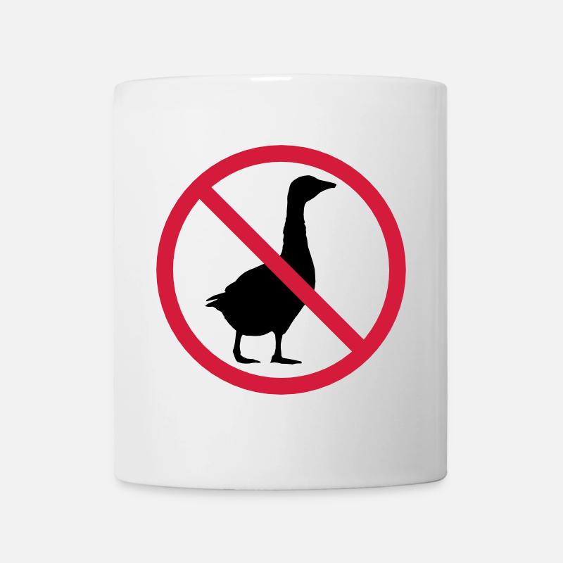 Gans Verboten Schild - Tasse - Weiß