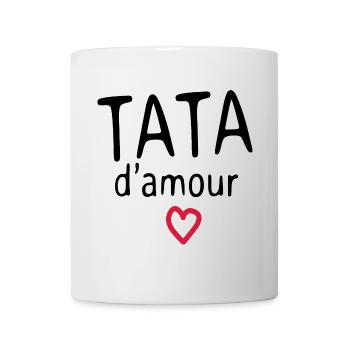 Tata d'amour - Mug blanc - blanc - Devant
