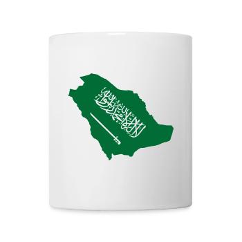 Saudi-Arabien Karte und Flagge - Tasse - Weiß - Vorne