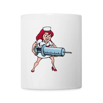 Krankenschwester Spritze Injektion Impfung Beruf - Tasse - Weiß - Vorne
