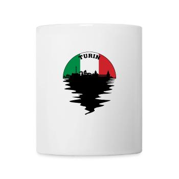 Turin Italie Skyline Drapeau Italien Voyage Souvenir - Mug blanc - blanc - Devant