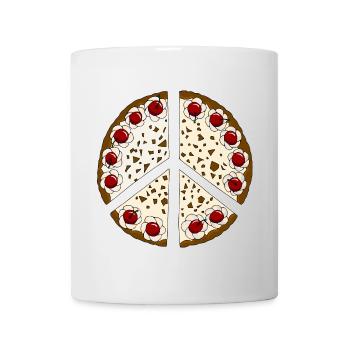 Tarte de la paix gâteau la paix douce douce drôle - Mug blanc - blanc - Devant