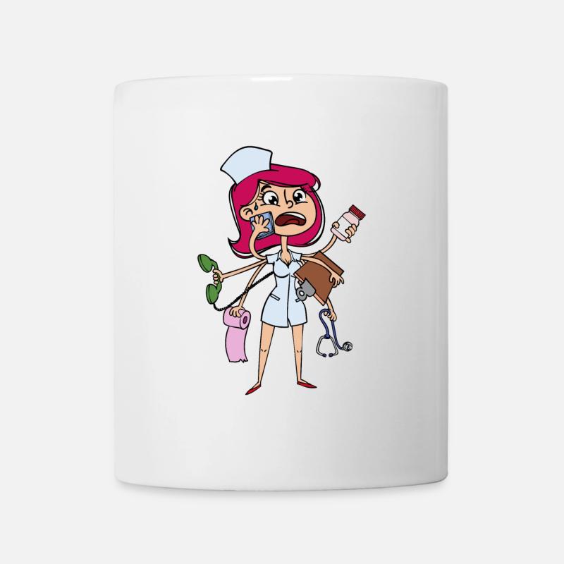 Infirmière soignante soignante - Mug blanc - blanc