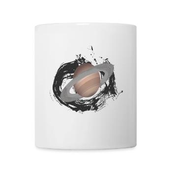 planet Saturn, Planeten, außerirdisch - Tasse - Weiß - Vorne
