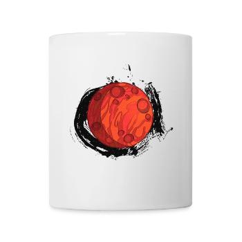Planète Mars avec arrière-plan, planètes - Mug blanc - blanc - Devant