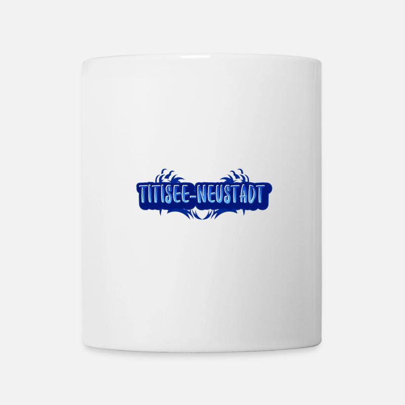 Titisee Neustadt Blau Schriftzug - Tasse - Weiß