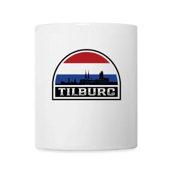 Tilburg Netherlands Skyline Silhouette Dutch Flag - Mug - white - Front
