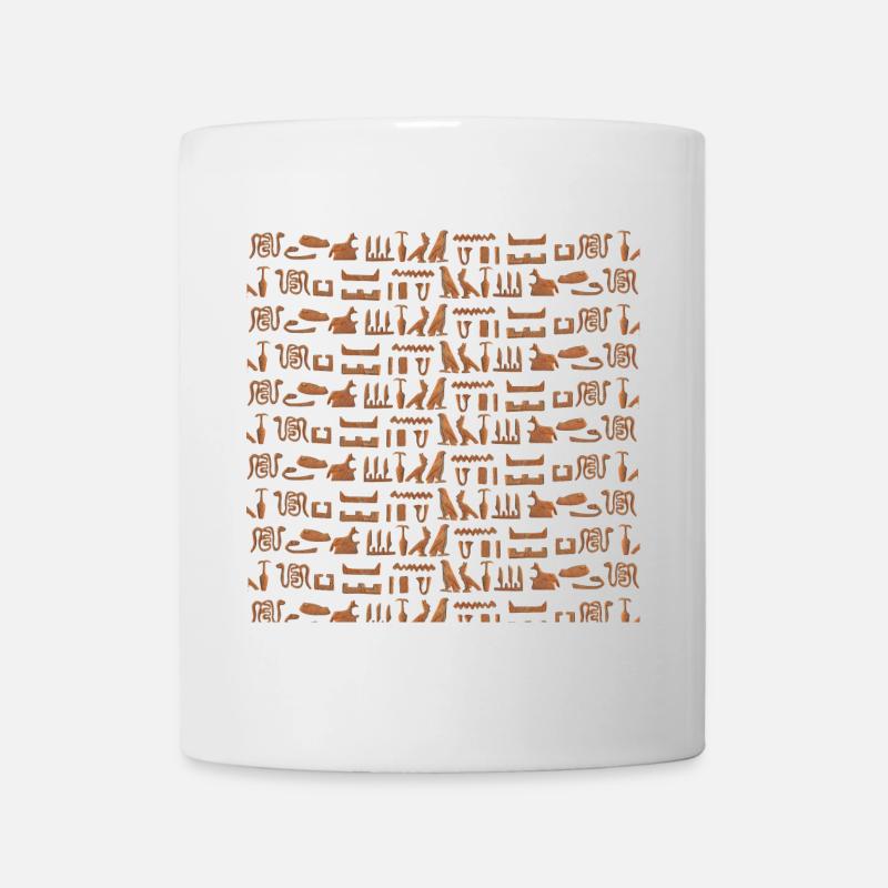 altes ägypten, Hieroglyphenmuster, geschenkidee - Tasse - Weiß