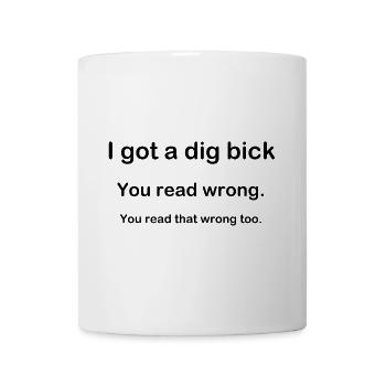 dick big fun Geschenk - Tasse - Weiß - Vorne