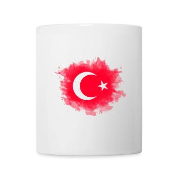 Aquarelle de drapeau turc - Mug blanc - blanc - Devant