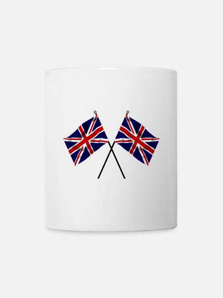 Union Jack Flag Twin Racing Flags - Mug - white
