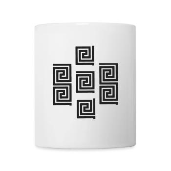 geometrisches muster griechenland - Tasse - Weiß - Vorne