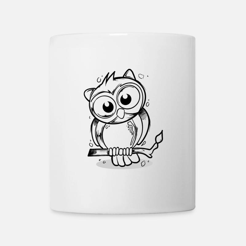 hibou - Mug blanc - blanc