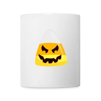Halloween Candy Corn Pumpkin Emoticon Face - Mug - white - Front