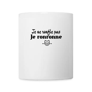 Je ne ronfle pas je ronronne - Mug blanc - blanc - Devant