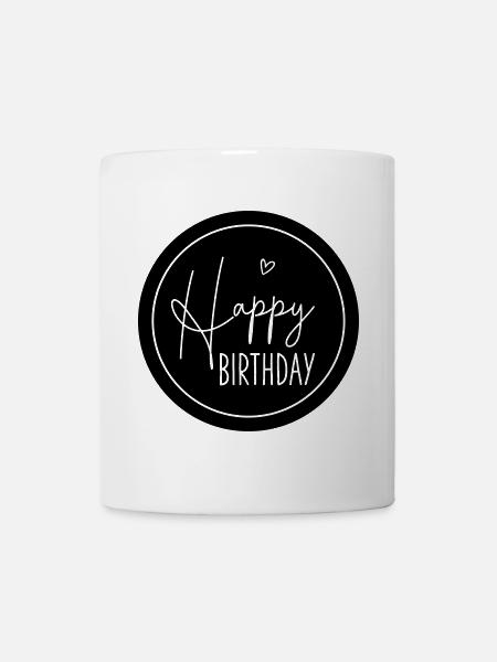 Happy Birthday Herz Geburtstag Geschenk - Tasse - Weiß