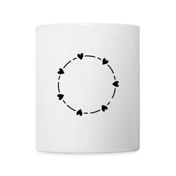 Coeur symbole cercle amour cadeau - Mug blanc - blanc - Devant