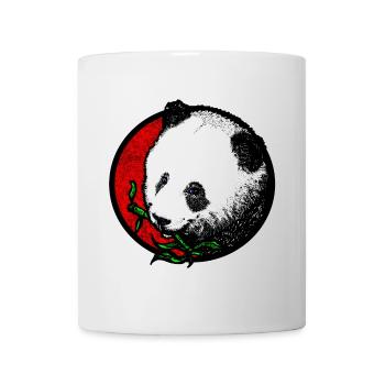 Tête de panda (bambou / couleur) - Mug blanc - blanc - Devant