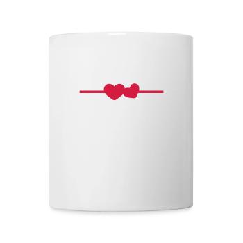 Linie Herz Ornament Symbol - Tasse - Weiß - Vorne