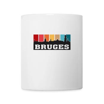 Bruges Belgique Voyage Skyline Souvenirs Silhouette - Mug blanc - blanc - Devant