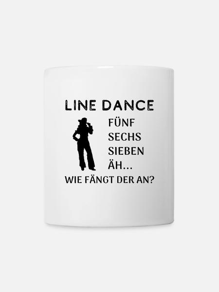 Line Dance Frage: Wie fängt der an? - Tasse - Weiß