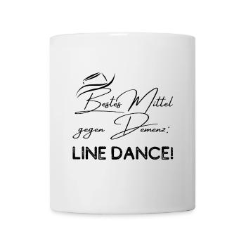 Mein Mittel gegen Demenz: Line Dance! - Tasse - Weiß - Vorne