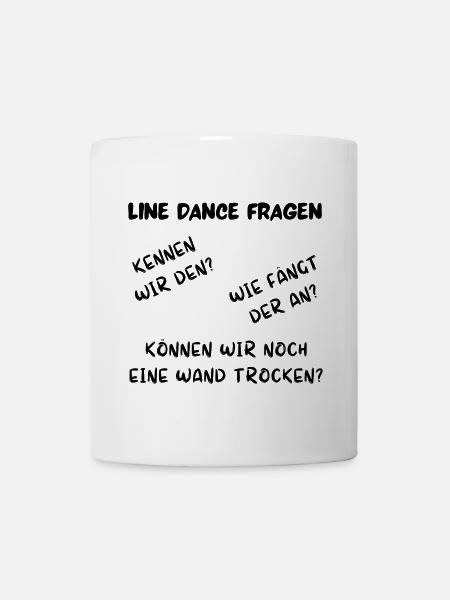 Line Dance Fragen: Kennen wir den, wie fängt er an - Tasse - Weiß
