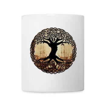 Celtic Tree of Wanderlust - Mug - white - Front