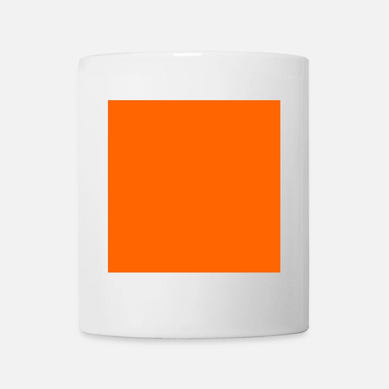 Farbblock Muster in Warm Orange Tönen - Tasse - Weiß