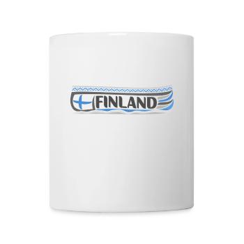 Finnland Travel Souvenir Landmark finnische Flagge - Tasse - Weiß - Vorne