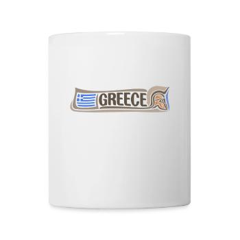 Griechenland Reise Souvenir Wahrzeichen griechische Flagge Aufkleber - Tasse - Weiß - Vorne