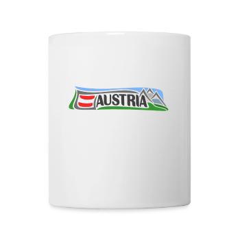 Austria Travel Souvenir Landmark Österreichische Flagge - Tasse - Weiß - Vorne