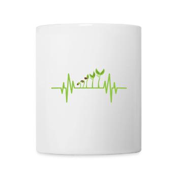 Herzschlag Gartenpflanze wächst lustiges Geschenk - Tasse - Weiß - Vorne