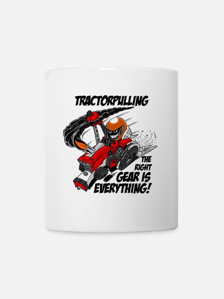 0966 traction du tracteur - Mug blanc - blanc