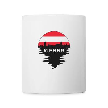 Vienna Austria Skyline Silhouette Austrian Flag Tr - Mug - white - Front