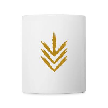 Pfeil nach unten Symbol Gold - Tasse - Weiß - Vorne