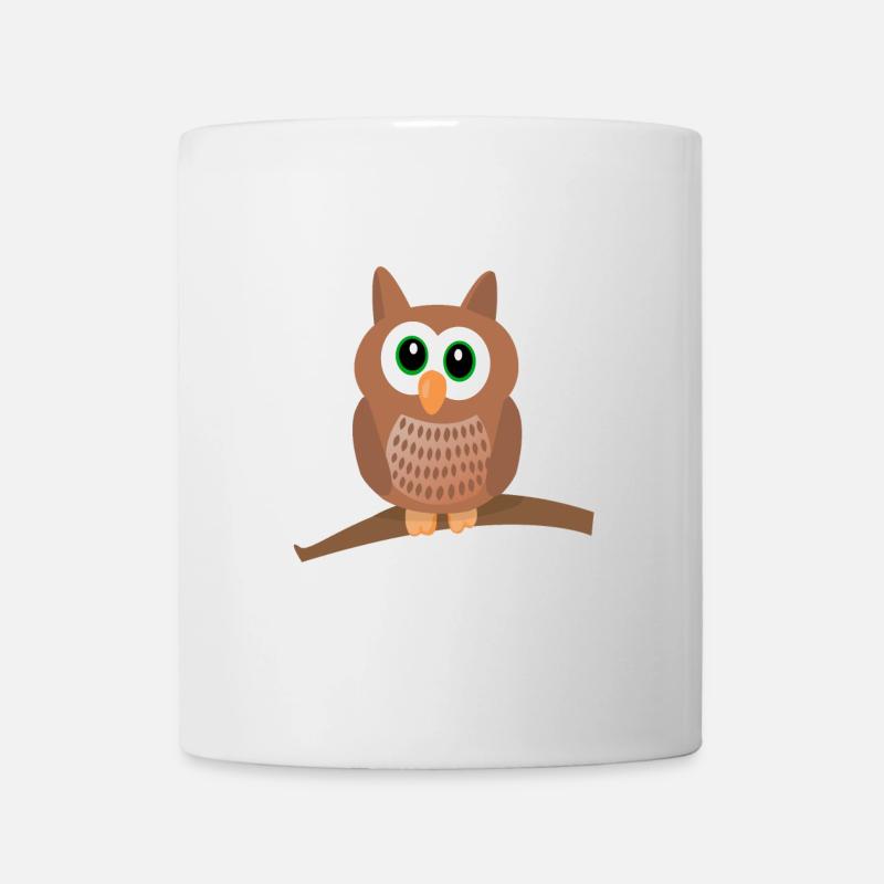 Eule Uhu süß - Tasse - Weiß