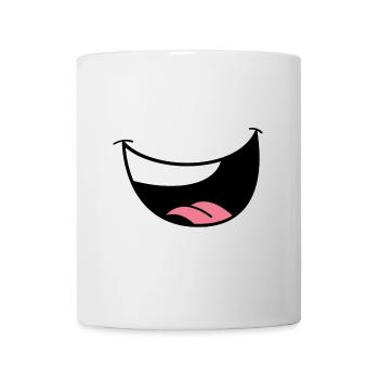Minimalist Lips & Eye Black - Mug - white - Front